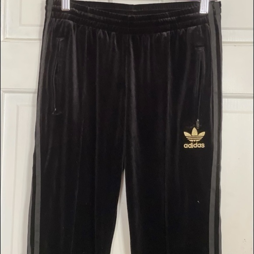Adidas Velour Track Joggers Pants NWT Sz XS - Picture 3 of 4